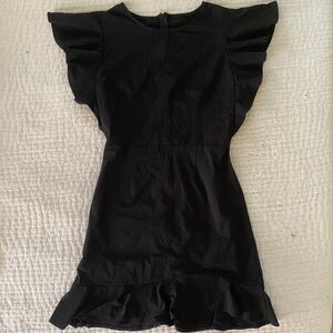 Ruffled Black Dress